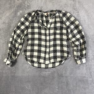 Pilcro Anthropologie Women's S Plaid Flannel Wool Blend Shirt Jacket Shacket
